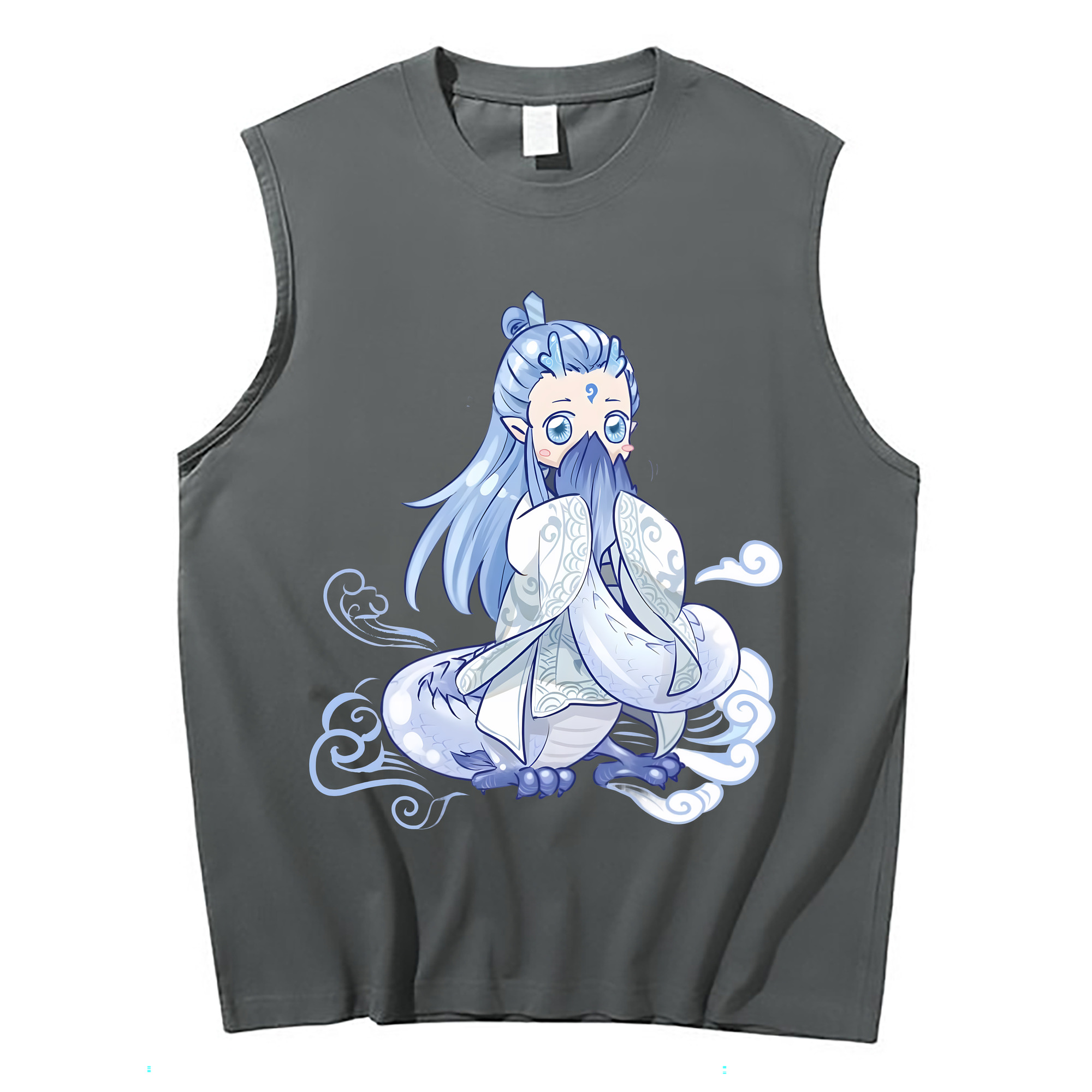（画像用） Ne Zha 2 ナタ 魔童の大暴れ コットン100％タンクトップ（フロントプリント）